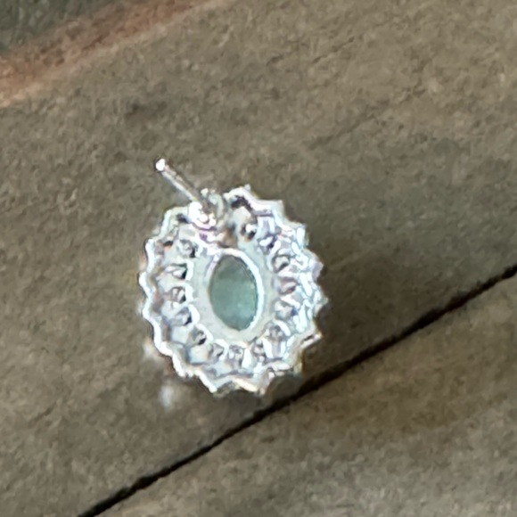 Stunning Golden Opal & Silver Filled Pierced Gemstone Boho Glam Earrings - Picture 4 of 8